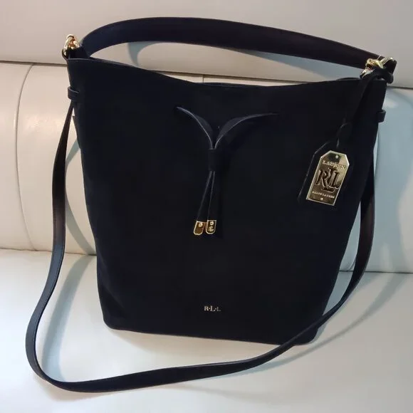 Ralph Lauren Suede Debby Drawstring Tote NWT - Picture 6 of 6